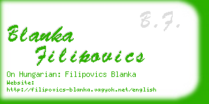 blanka filipovics business card